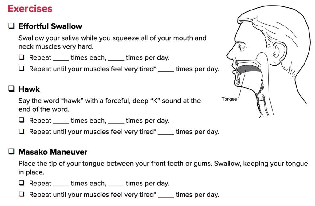 speech therapy swallowing exercises pdf